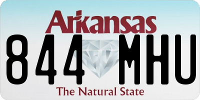 AR license plate 844MHU