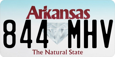 AR license plate 844MHV