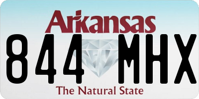 AR license plate 844MHX