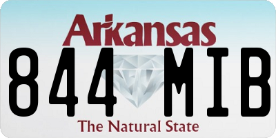 AR license plate 844MIB