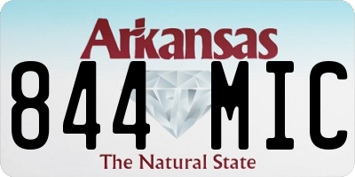 AR license plate 844MIC