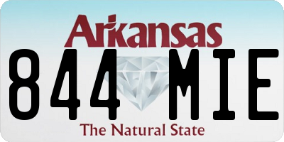 AR license plate 844MIE