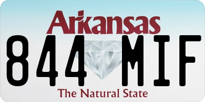 AR license plate 844MIF
