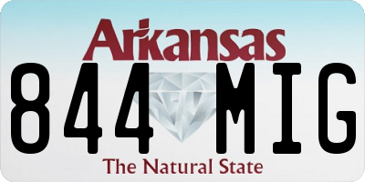 AR license plate 844MIG