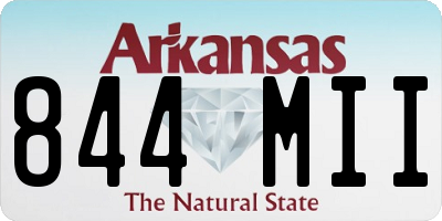 AR license plate 844MII