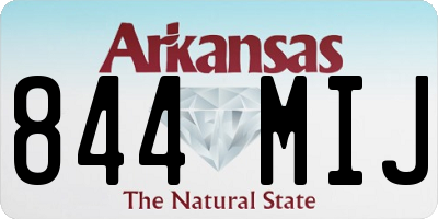 AR license plate 844MIJ