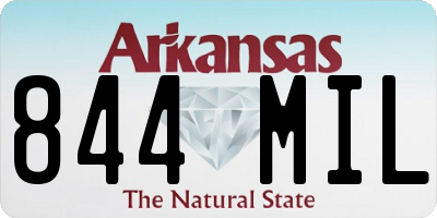 AR license plate 844MIL