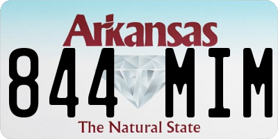 AR license plate 844MIM