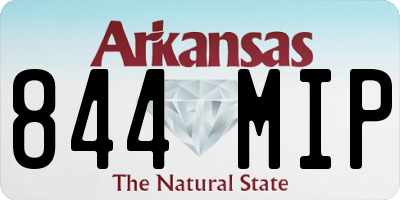 AR license plate 844MIP