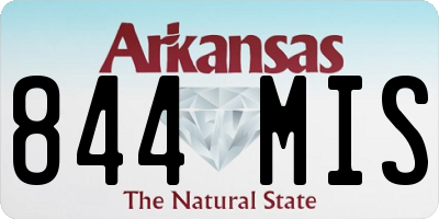 AR license plate 844MIS