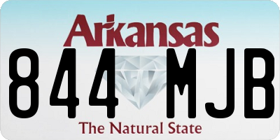 AR license plate 844MJB