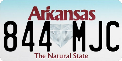 AR license plate 844MJC
