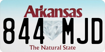 AR license plate 844MJD