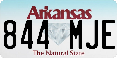 AR license plate 844MJE