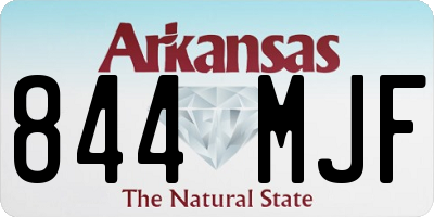 AR license plate 844MJF