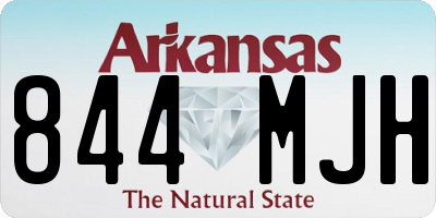 AR license plate 844MJH