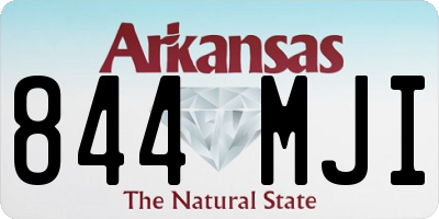 AR license plate 844MJI
