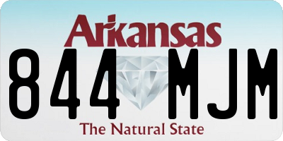 AR license plate 844MJM