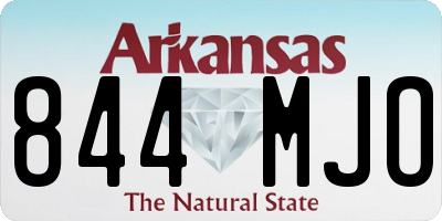 AR license plate 844MJO