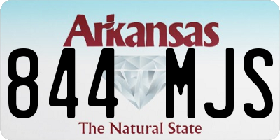 AR license plate 844MJS