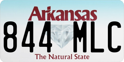AR license plate 844MLC