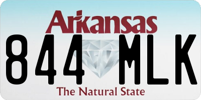 AR license plate 844MLK