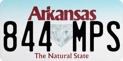 AR license plate 844MPS