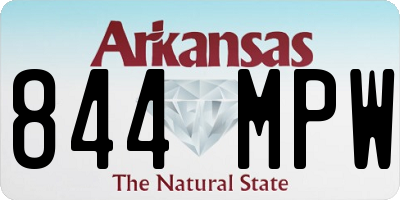 AR license plate 844MPW