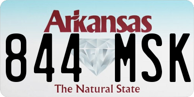 AR license plate 844MSK