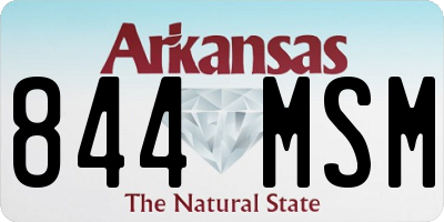 AR license plate 844MSM
