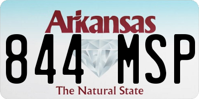 AR license plate 844MSP