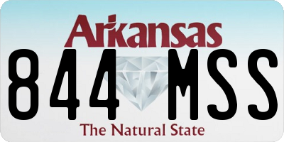 AR license plate 844MSS