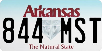 AR license plate 844MST
