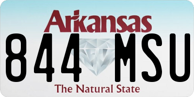 AR license plate 844MSU