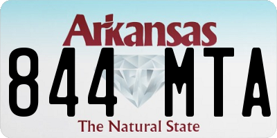 AR license plate 844MTA