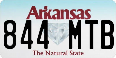 AR license plate 844MTB