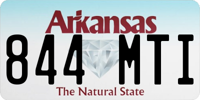 AR license plate 844MTI