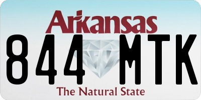AR license plate 844MTK