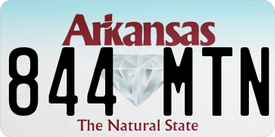 AR license plate 844MTN
