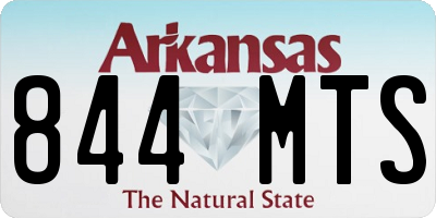 AR license plate 844MTS