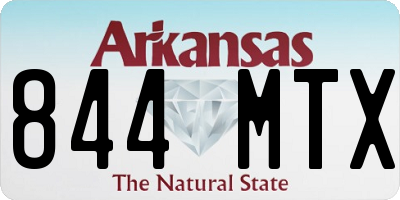 AR license plate 844MTX