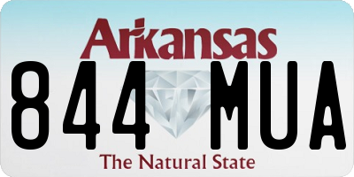 AR license plate 844MUA