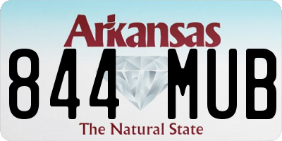 AR license plate 844MUB