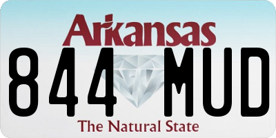 AR license plate 844MUD