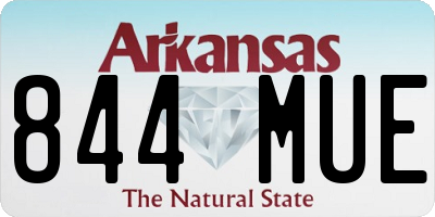 AR license plate 844MUE