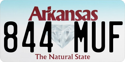 AR license plate 844MUF