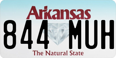 AR license plate 844MUH