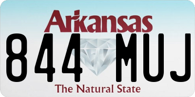 AR license plate 844MUJ