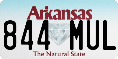 AR license plate 844MUL