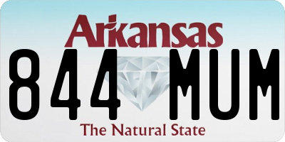 AR license plate 844MUM